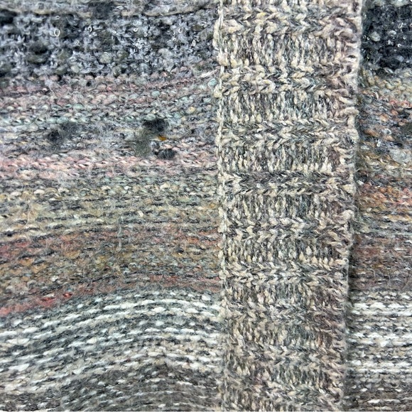 Free People Starlight Shadow Poncho Cardigan Oversized Chunky Knit Boho Size M - Picture 8 of 15